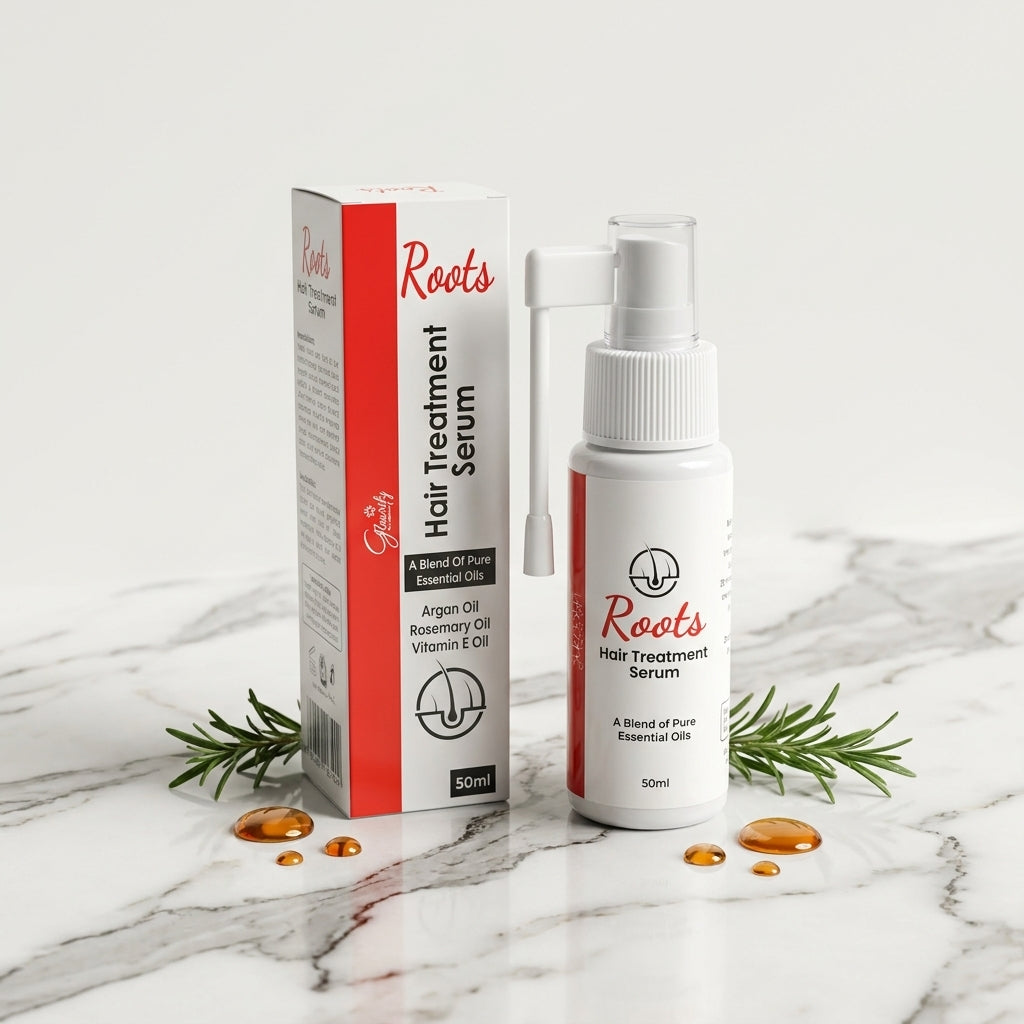 Stop hair fall today! Buy 100% original Glowrify Roots Hair Treatment Serum 50ml Infused with Rosemary & Argan Oil for fast hair growth.