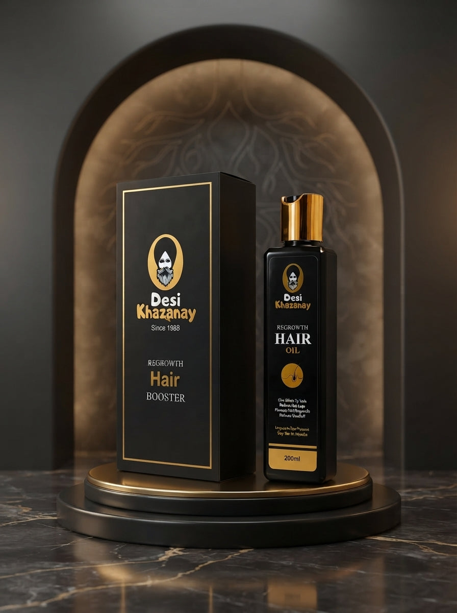 Best Hair Oil in Pakistan – Desi Khazanay Regrowth Hair Oil